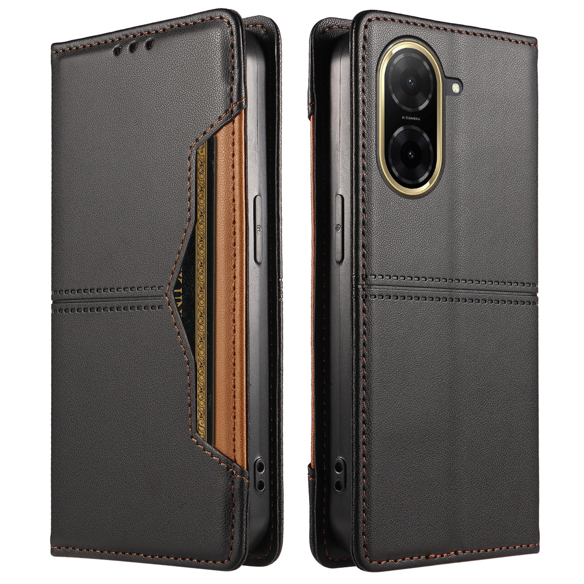 Xiaomi Redmi A5 NFC (EU) (173.45mm) Plånboksfodral med externt kortfack, magnetisk stängning, läderfodral