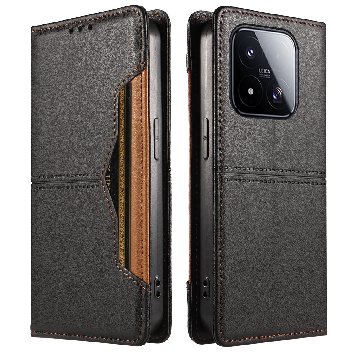 For Xiaomi 17 Max Wallet Case External Card Slot Magnetic Closing Leather Phone Cover