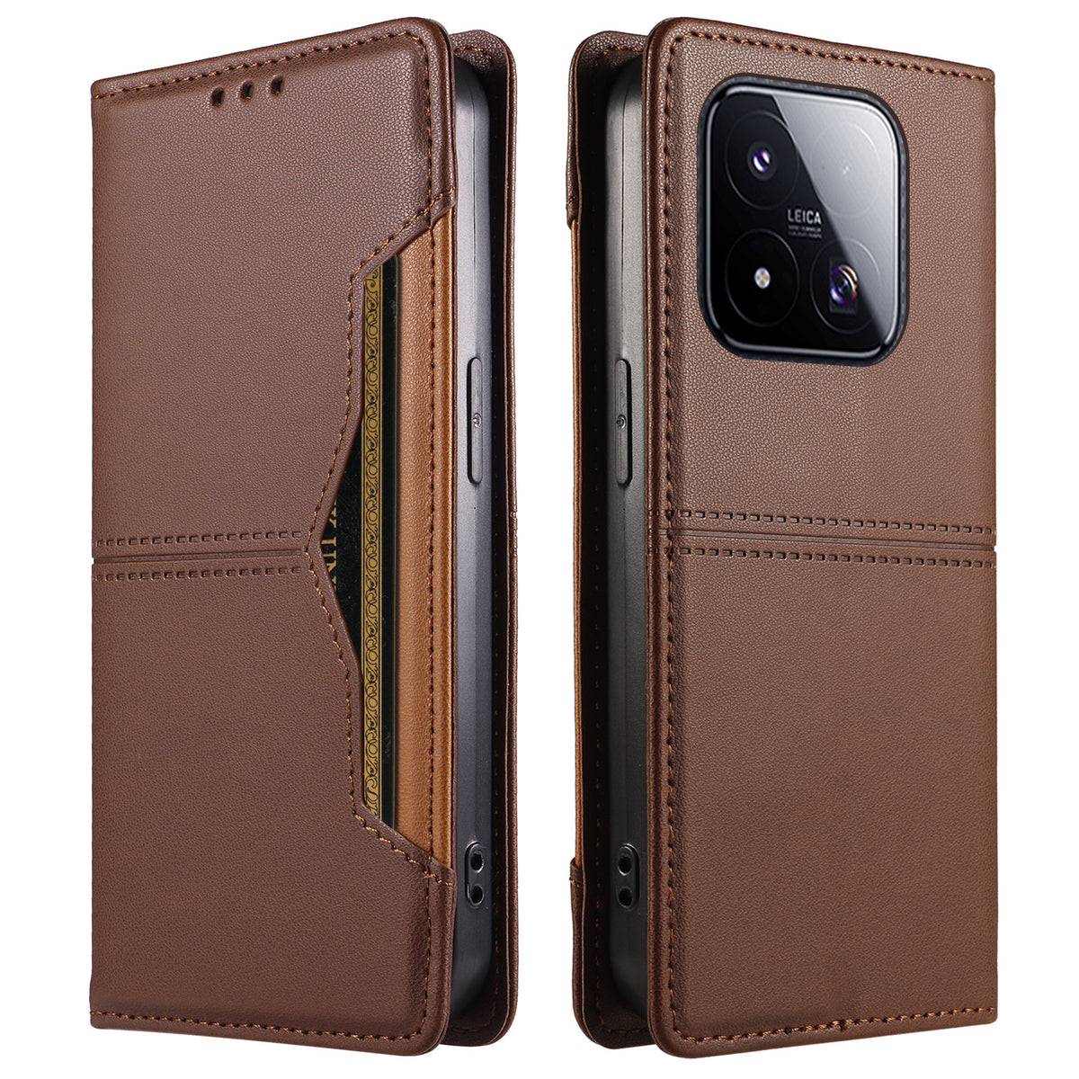 For Xiaomi 17 Max Wallet Case External Card Slot Magnetic Closing Leather Phone Cover