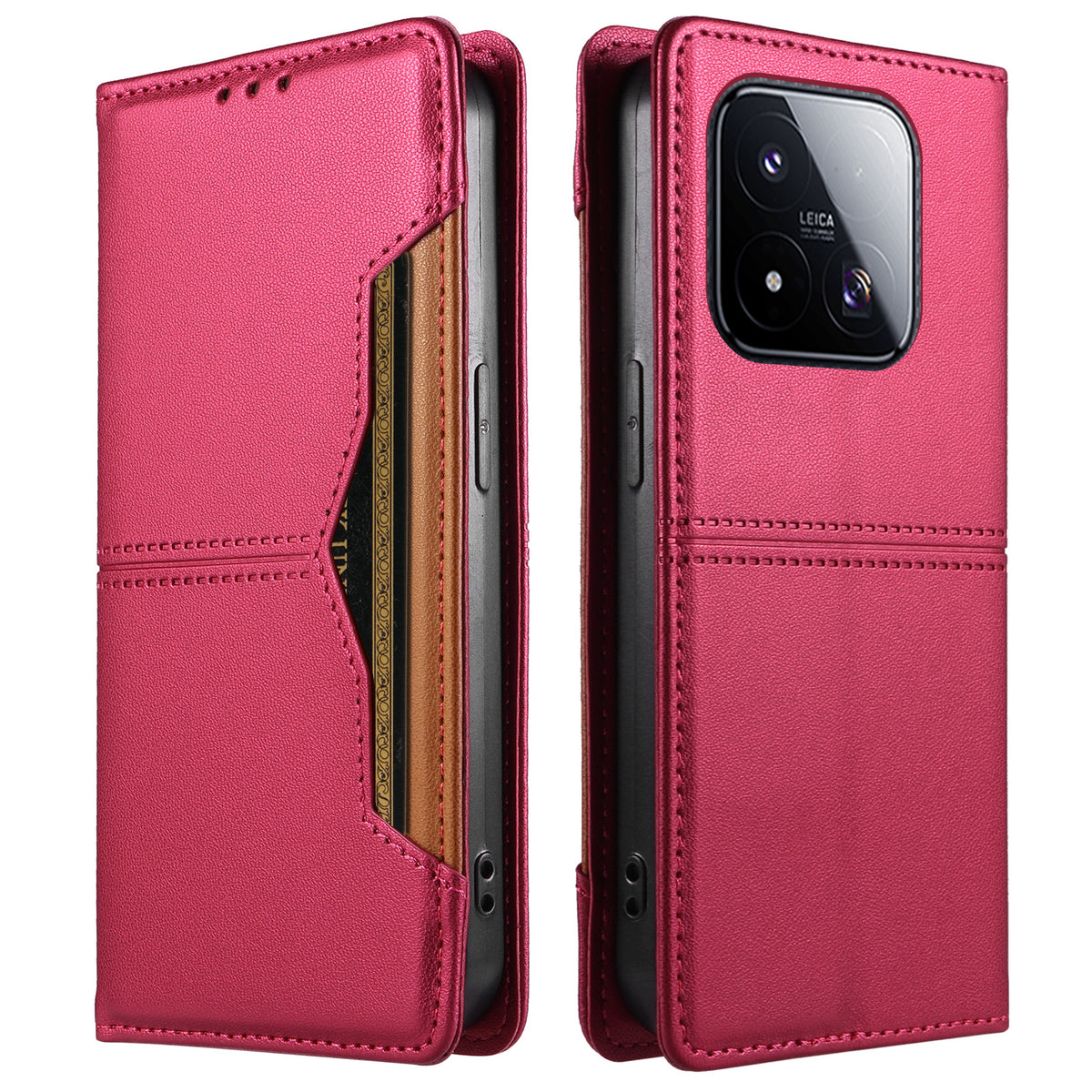 For Xiaomi 17 Max Wallet Case External Card Slot Magnetic Closing Leather Phone Cover