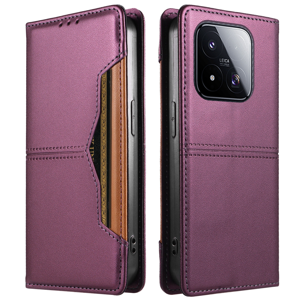 For Xiaomi 17 Max Wallet Case External Card Slot Magnetic Closing Leather Phone Cover