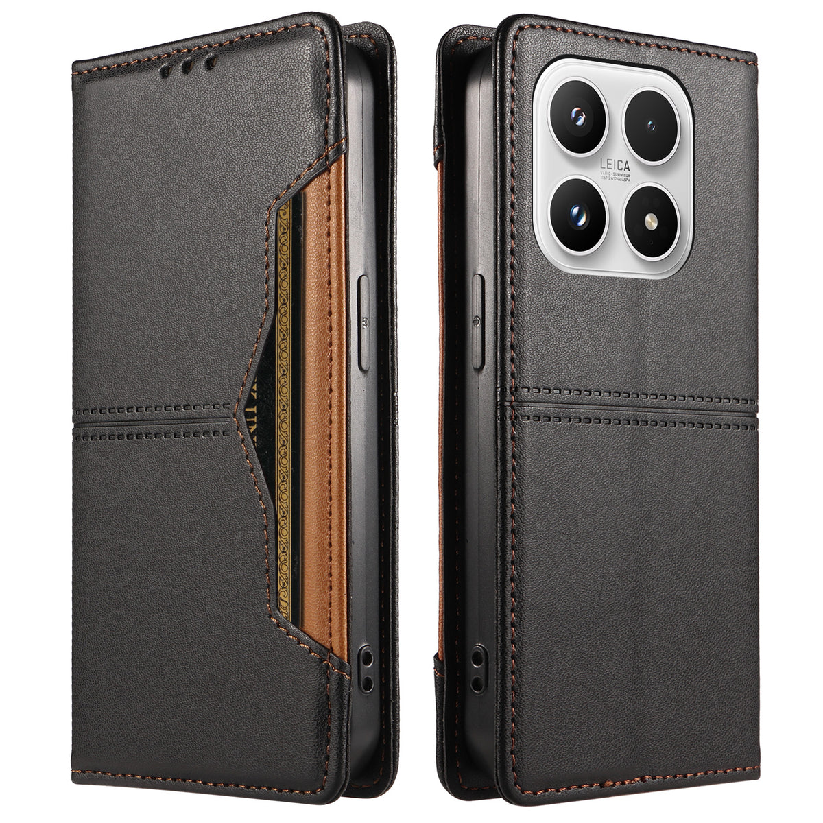 For Xiaomi 17 Wallet Case External Card Slot Magnetic Closing Leather Phone Cover