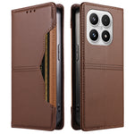 For Xiaomi 17 Wallet Case External Card Slot Magnetic Closing Leather Phone Cover