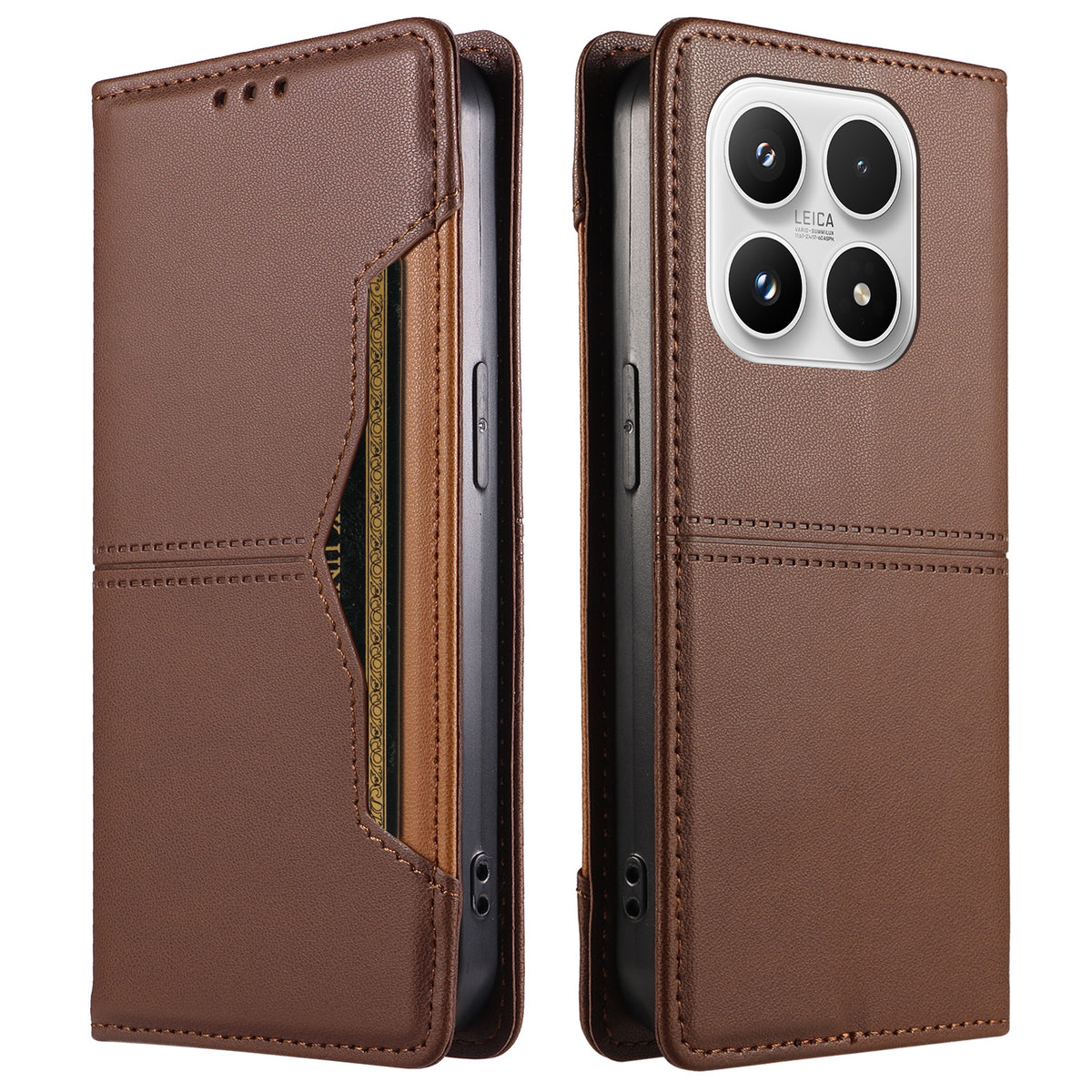 For Xiaomi 17 Wallet Case External Card Slot Magnetic Closing Leather Phone Cover