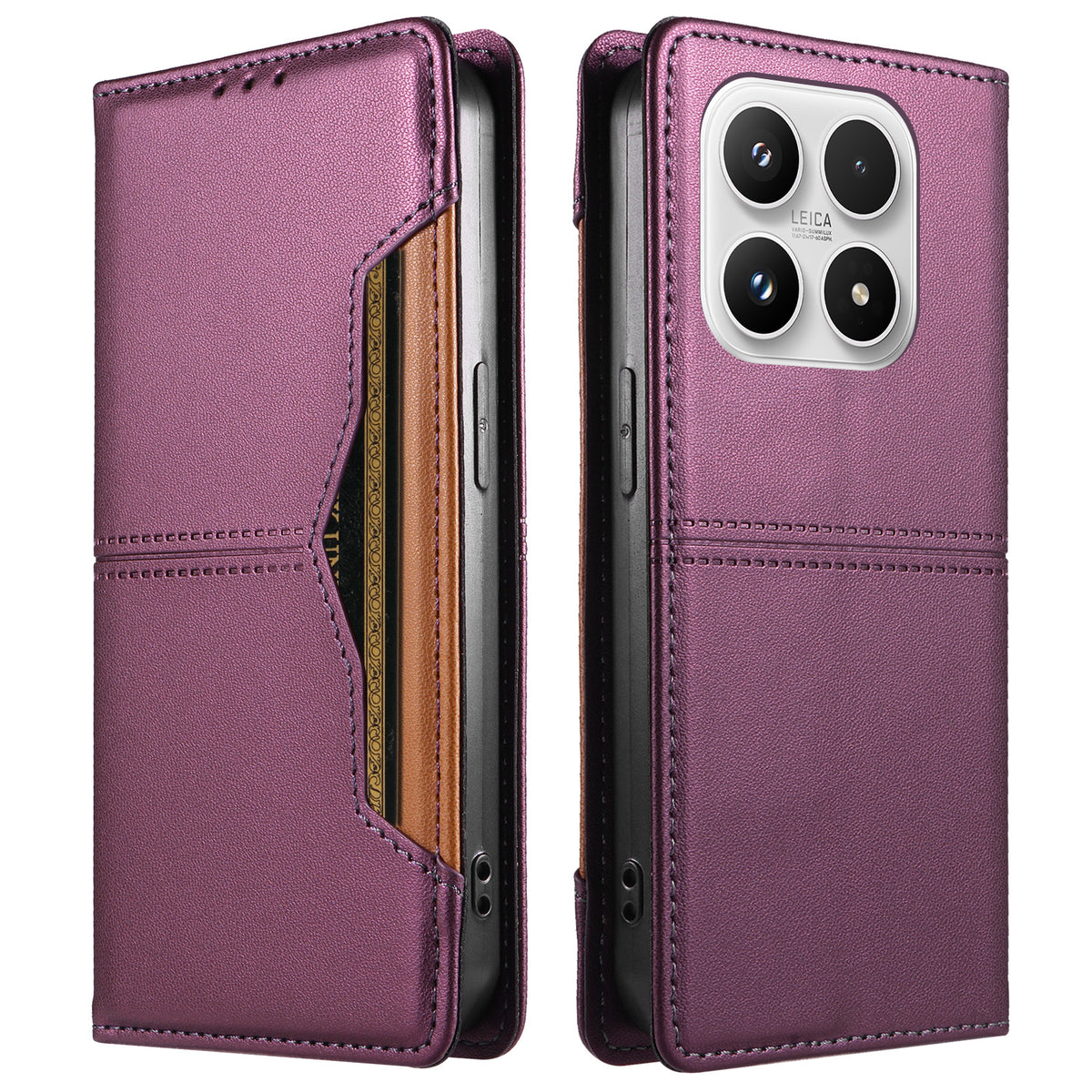 For Xiaomi 17 Wallet Case External Card Slot Magnetic Closing Leather Phone Cover