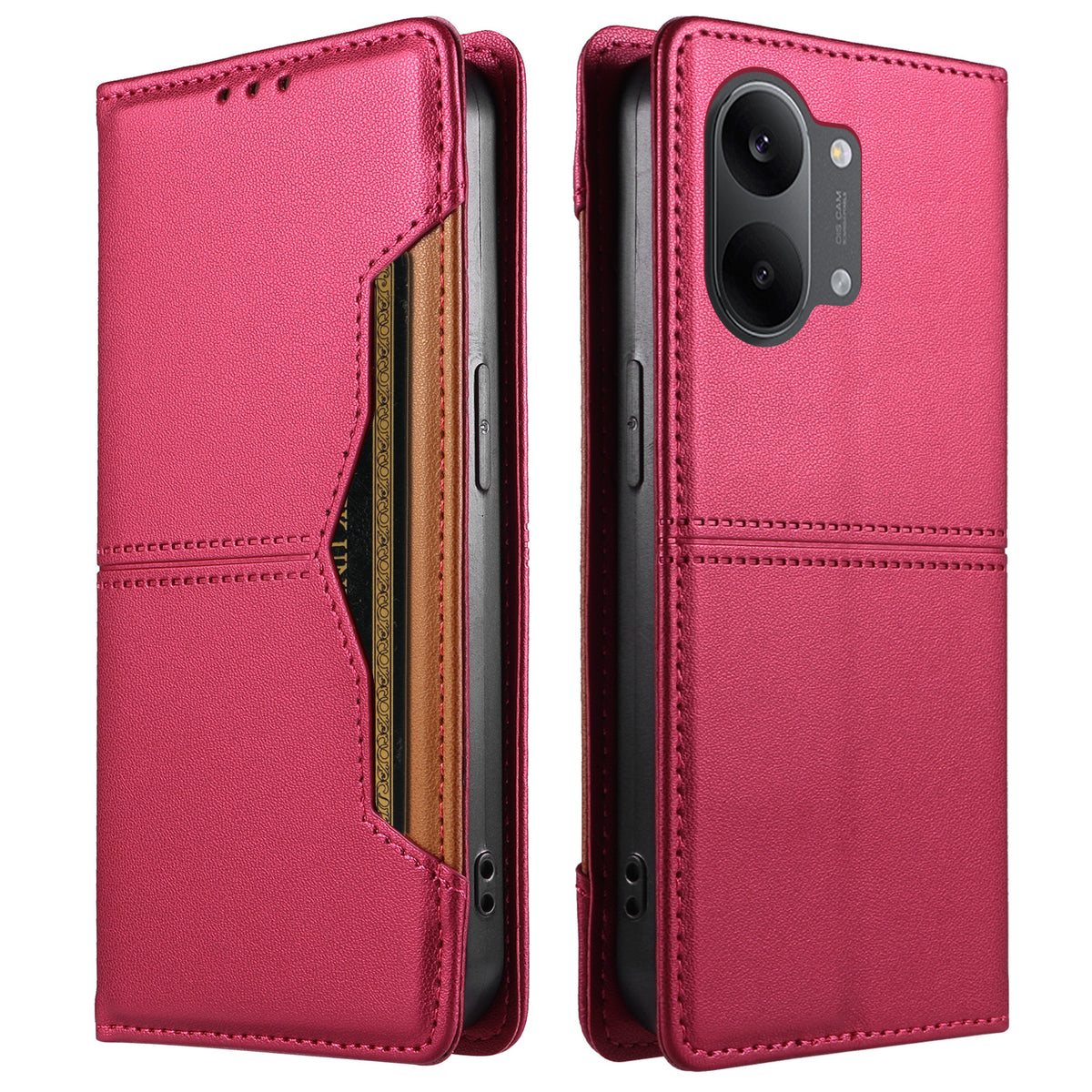 Xiaomi Poco X8 Pro Max 5G / Xiaomi Redmi Turbo 5 Max 5G Plånboksfodral Externt kortfack Magnetiskt stängande Lädermobilskal