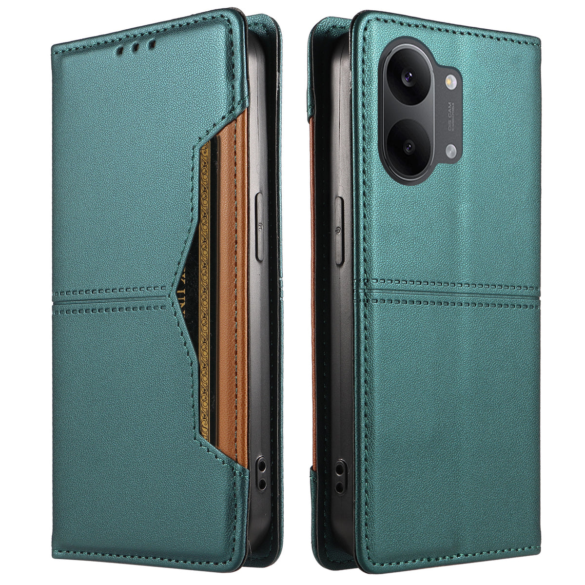 Xiaomi Poco X8 Pro Max 5G / Xiaomi Redmi Turbo 5 Max 5G Plånboksfodral Externt kortfack Magnetiskt stängande Lädermobilskal