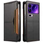 For Xiaomi 17 Pro Max Wallet Case External Card Slot Magnetic Closing Leather Phone Cover