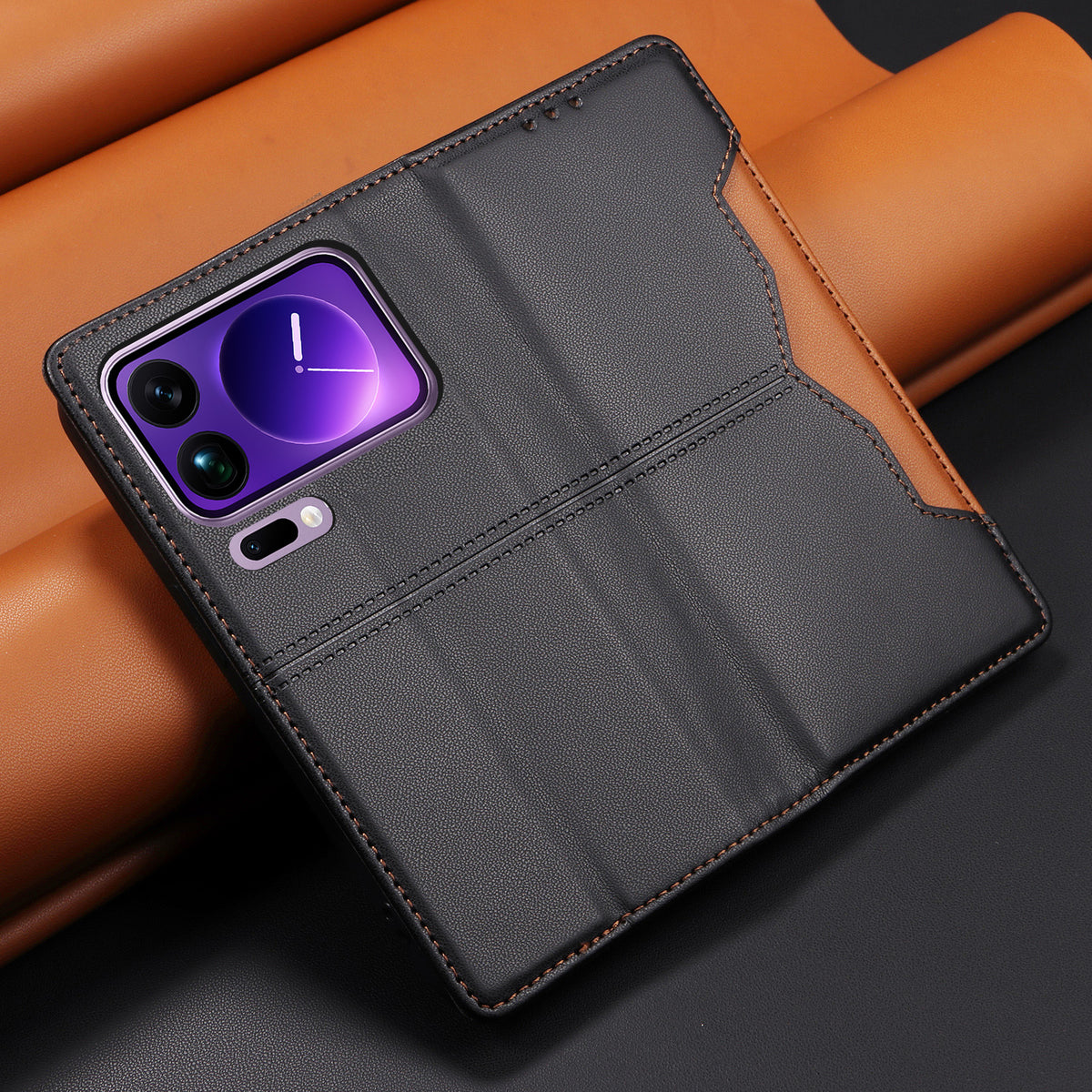 For Xiaomi 17 Pro Max Wallet Case External Card Slot Magnetic Closing Leather Phone Cover