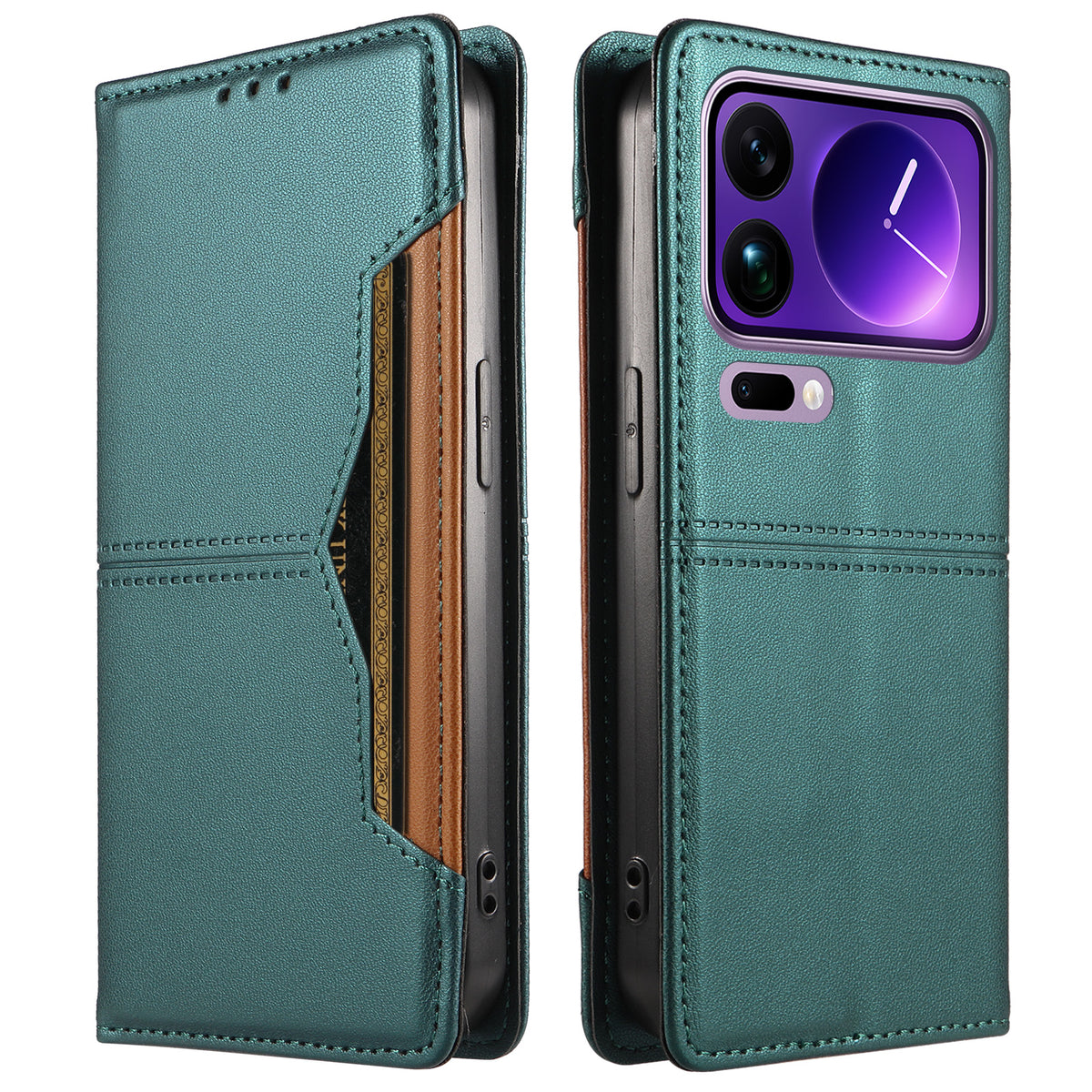 For Xiaomi 17 Pro Max Wallet Case External Card Slot Magnetic Closing Leather Phone Cover