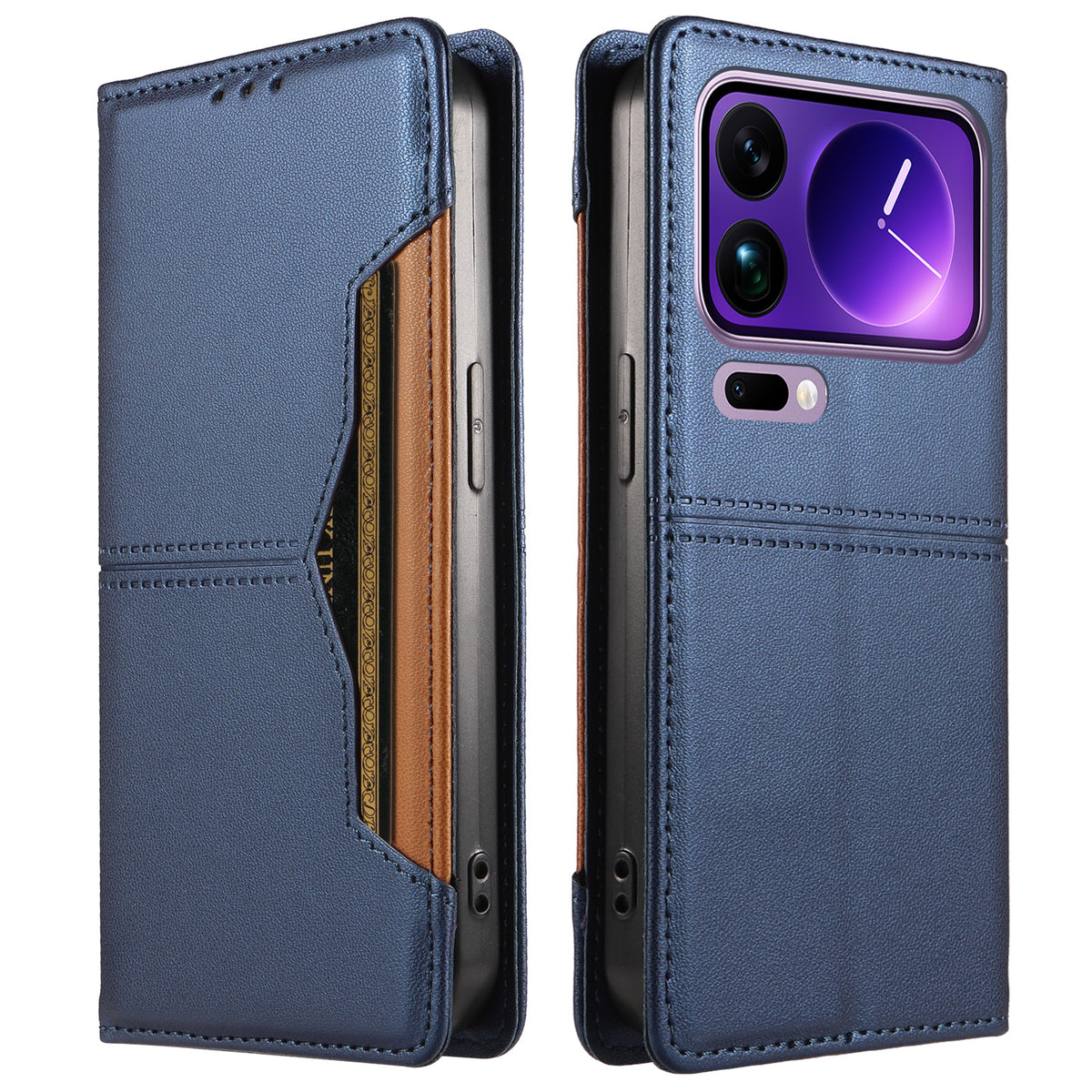 For Xiaomi 17 Pro Max Wallet Case External Card Slot Magnetic Closing Leather Phone Cover
