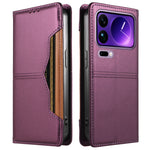 For Xiaomi 17 Pro Max Wallet Case External Card Slot Magnetic Closing Leather Phone Cover