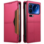 For Xiaomi 17 Pro Wallet Case External Card Slot Magnetic Closing Leather Phone Cover