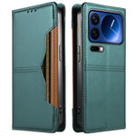 For Xiaomi 17 Pro Wallet Case External Card Slot Magnetic Closing Leather Phone Cover