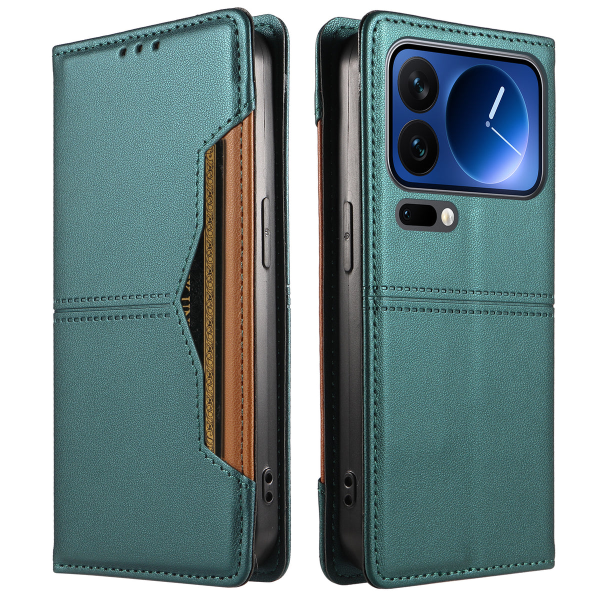For Xiaomi 17 Pro Wallet Case External Card Slot Magnetic Closing Leather Phone Cover