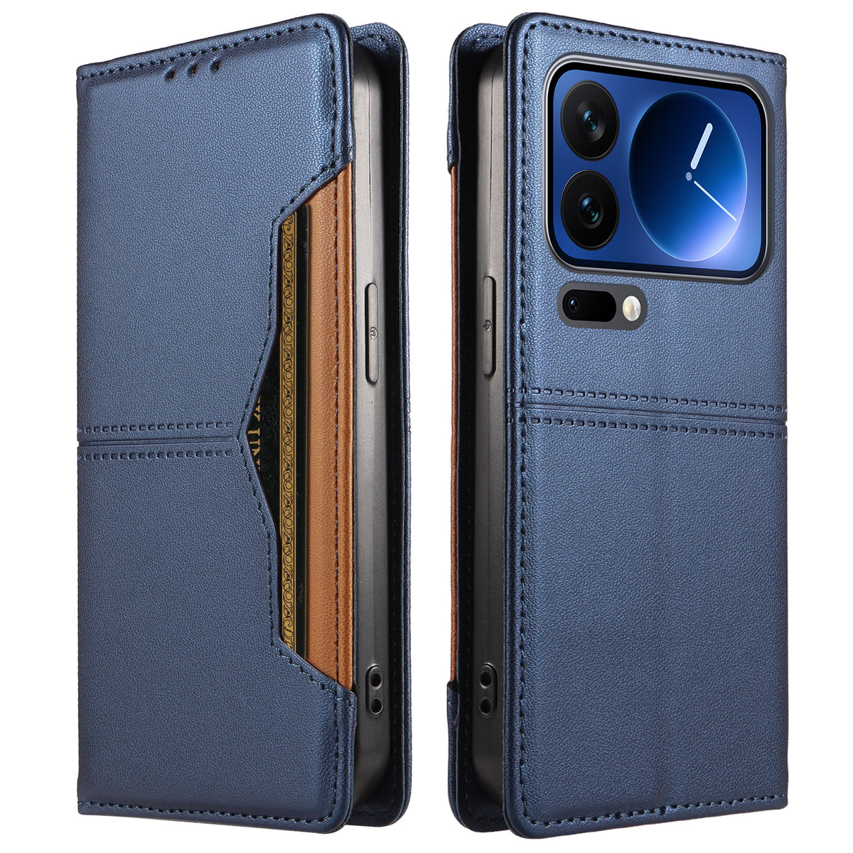 For Xiaomi 17 Pro Wallet Case External Card Slot Magnetic Closing Leather Phone Cover