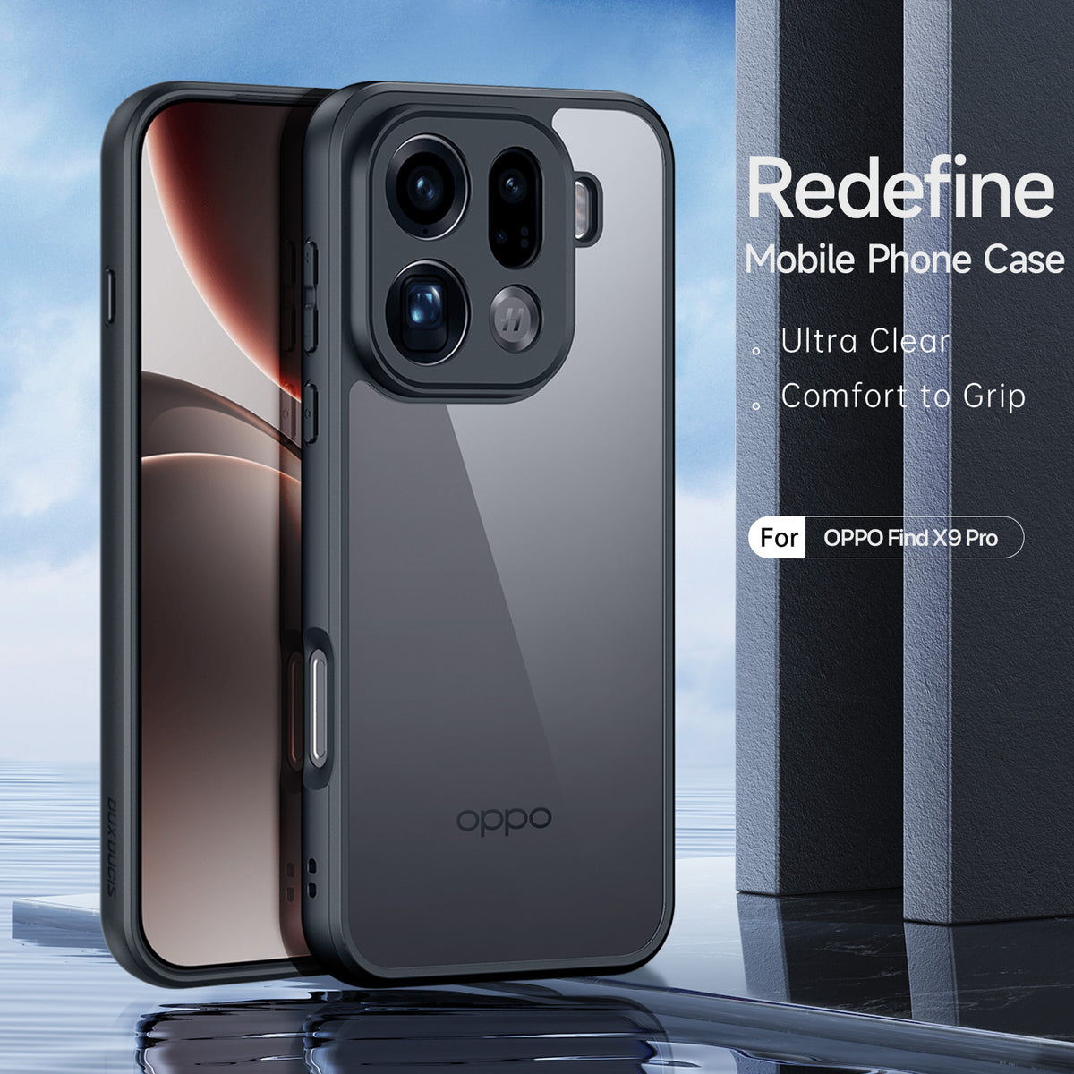DUX DUCIS for Oppo Find X9 Pro 5G Aimo Series PC + TPU Clear Back Phone Cover (REACH Certification)