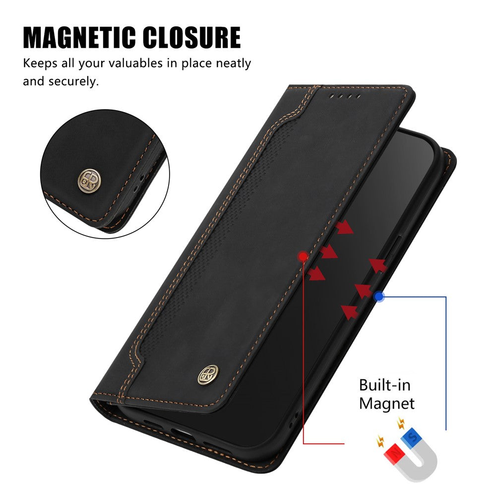 Skal till Samsung Galaxy S26 FE med magnetisk stängning, plånboksfodral, TPU PU-läder