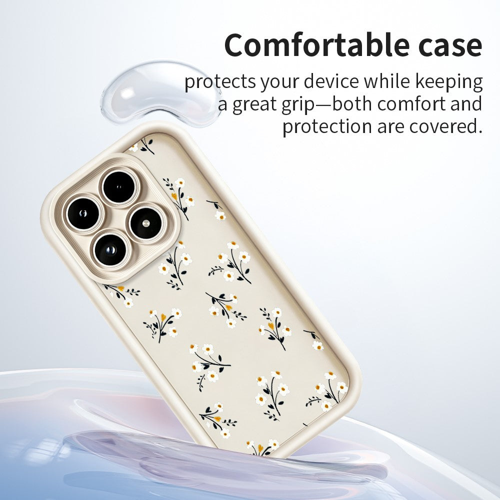 For Xiaomi 17 TPU Case Floral Pattern Rubberized Phone Back Cover