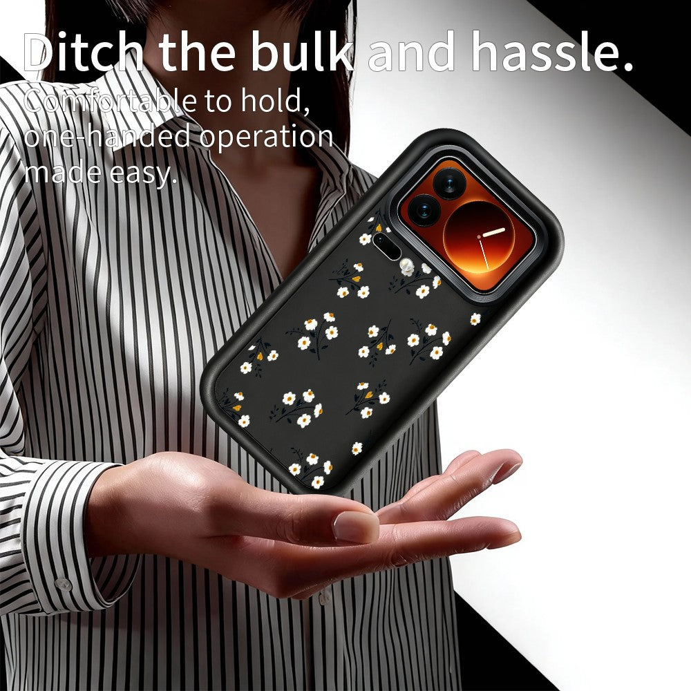Xiaomi 17 Pro TPU-skal blommönster gummibelagt mobilbaksida