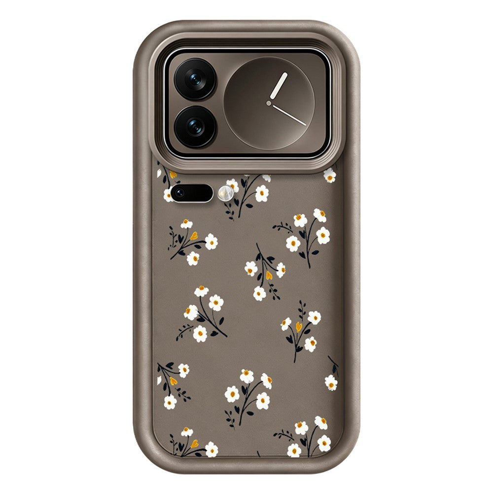 Xiaomi 17 Pro TPU-skal blommönster gummibelagt mobilbaksida
