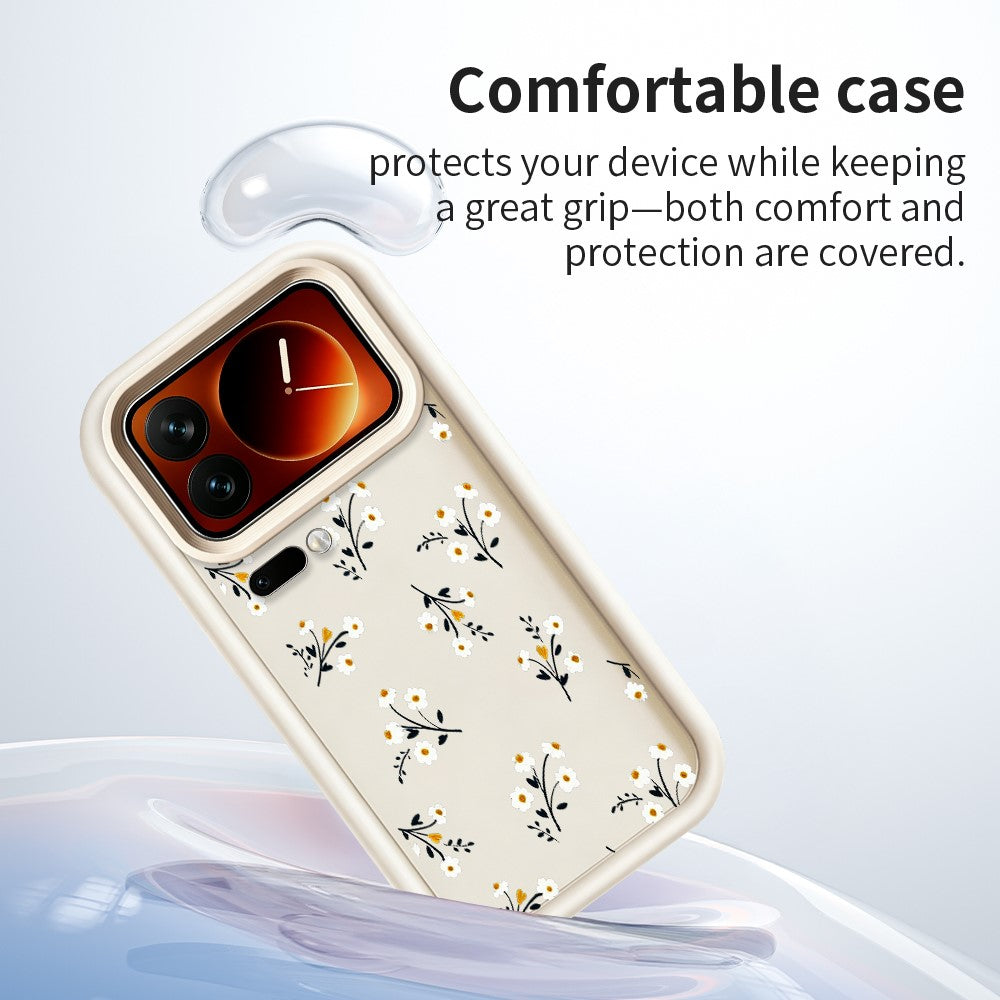 For Xiaomi 17 Pro Max TPU Case Floral Pattern Rubberized Phone Back Cover