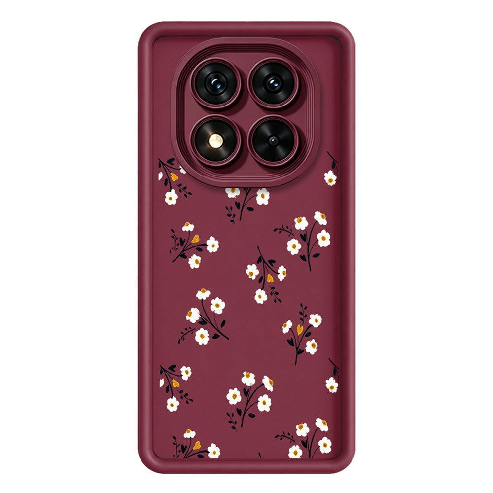 For Xiaomi Redmi Note 15 Pro 5G (Global) TPU Case Floral Pattern Rubberized Phone Back Cover