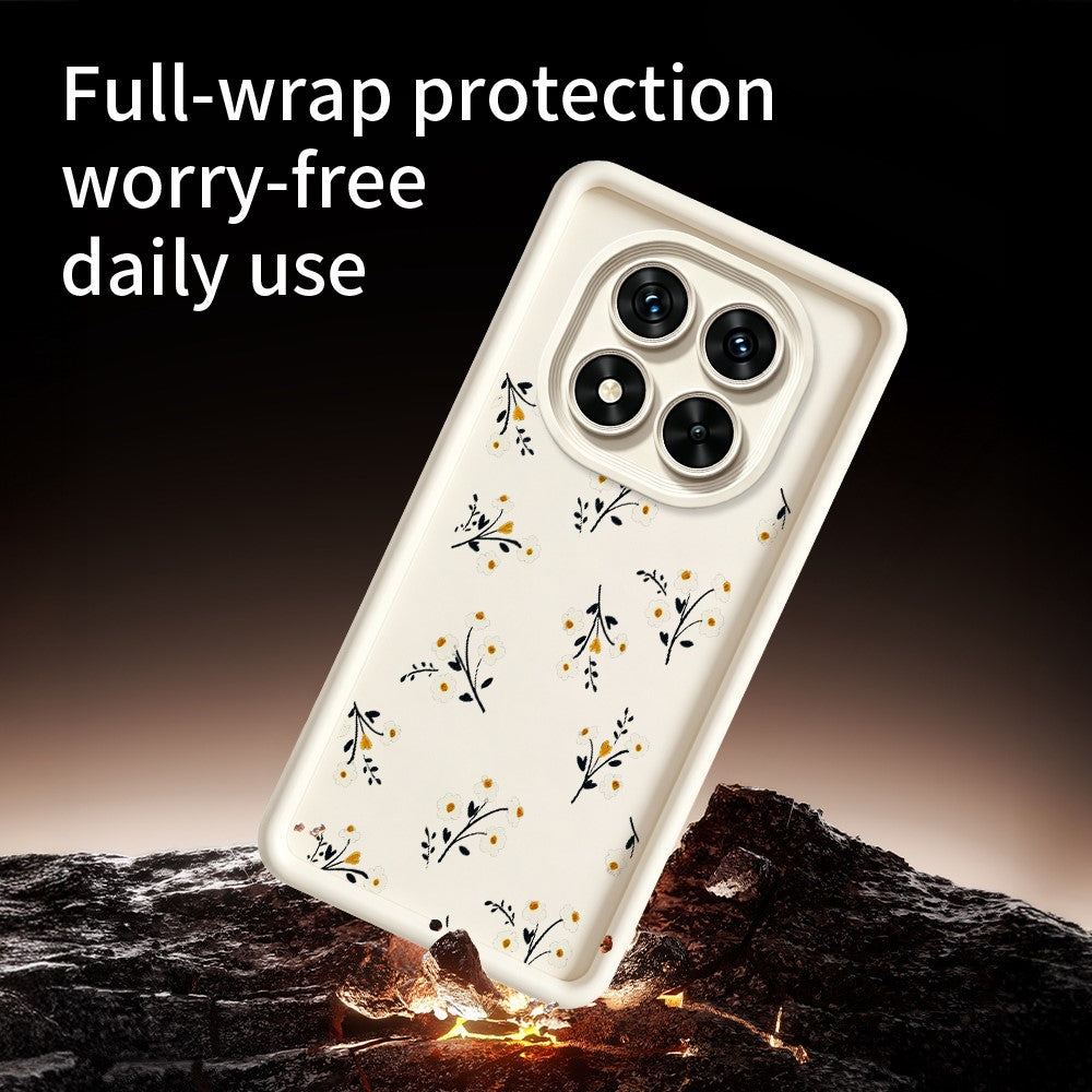 For Xiaomi Redmi Note 15 Pro+ 5G (Global)  /  Poco M8 Pro 5G TPU Case Floral Pattern Rubberized Phone Back Cover