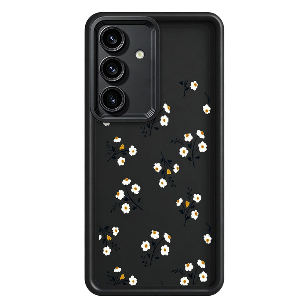 Samsung Galaxy S26+ TPU-skal Blommönster Gummerat Baksida mobilskydd