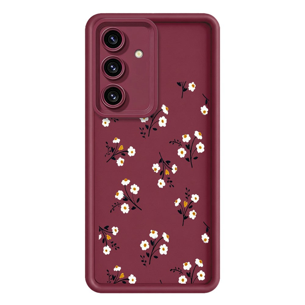 Samsung Galaxy S26+ TPU-skal Blommönster Gummerat Baksida mobilskydd