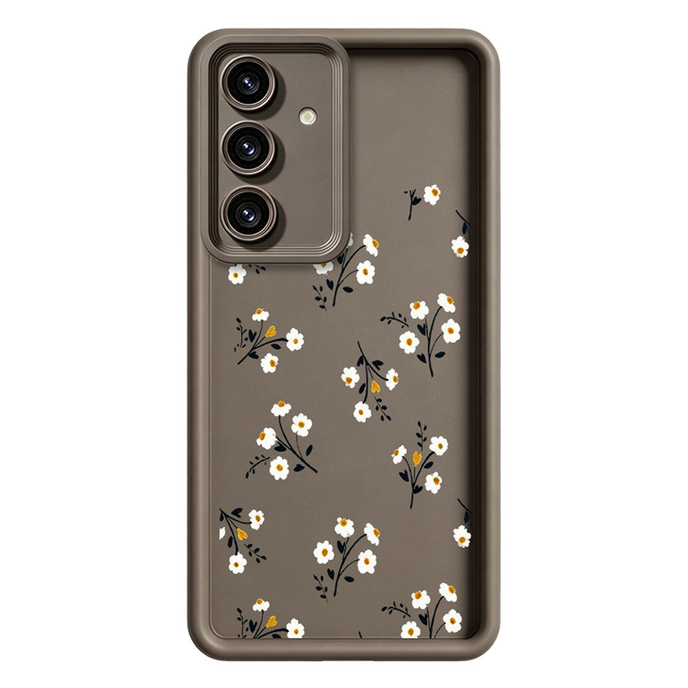 Samsung Galaxy S26+ TPU-skal Blommönster Gummerat Baksida mobilskydd