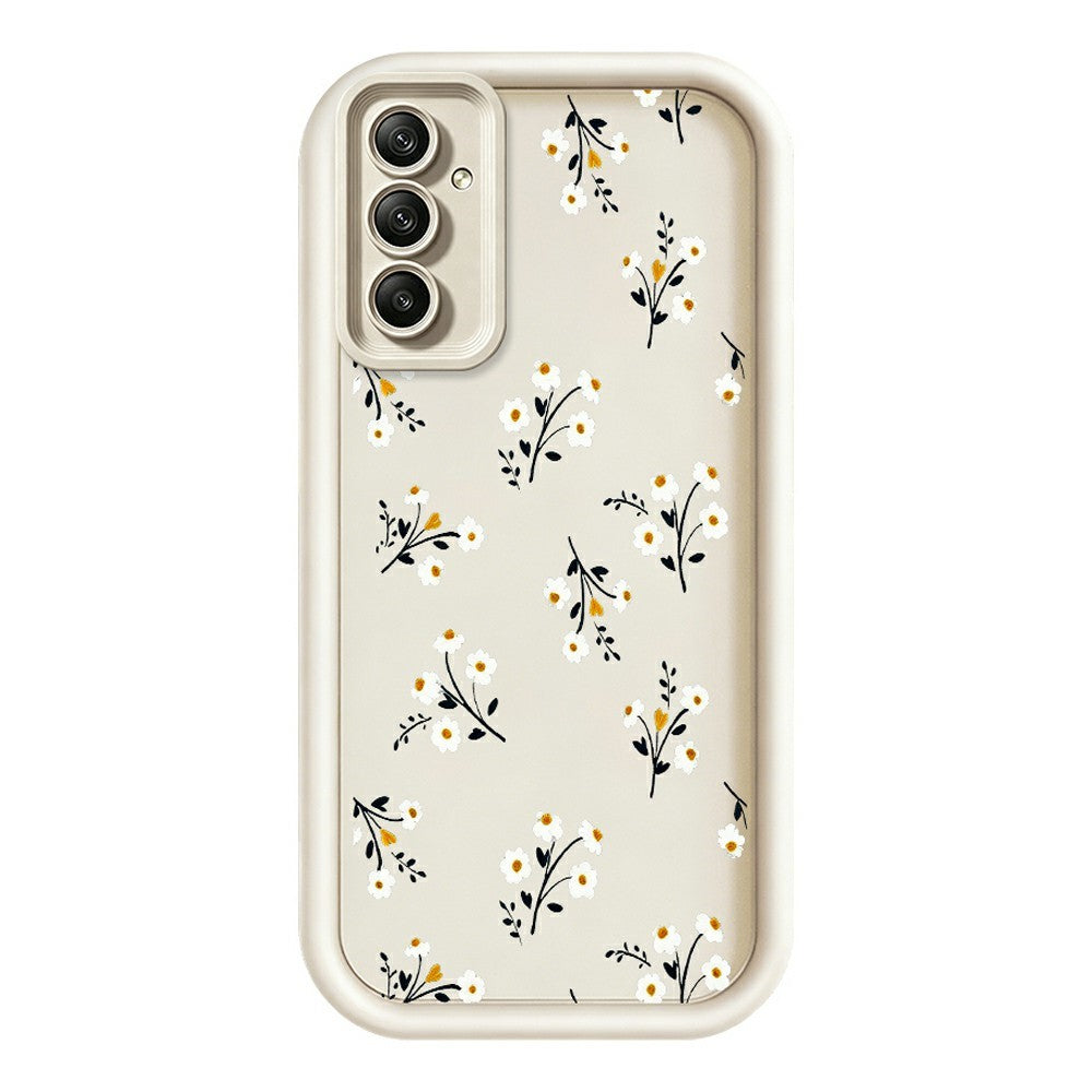 TPU-skal för Samsung Galaxy A18 5G / A18 4G / A17 5G / A17 4G blommönster gummibelagt bakstycke