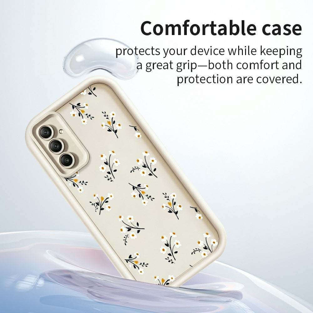 TPU-skal för Samsung Galaxy A18 5G / A18 4G / A17 5G / A17 4G blommönster gummibelagt bakstycke