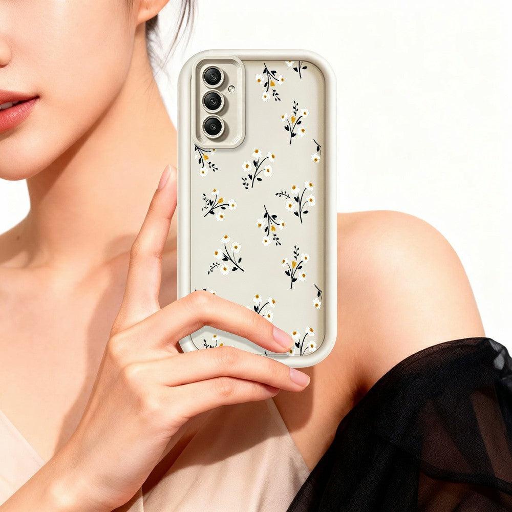 TPU-skal för Samsung Galaxy A18 5G / A18 4G / A17 5G / A17 4G blommönster gummibelagt bakstycke