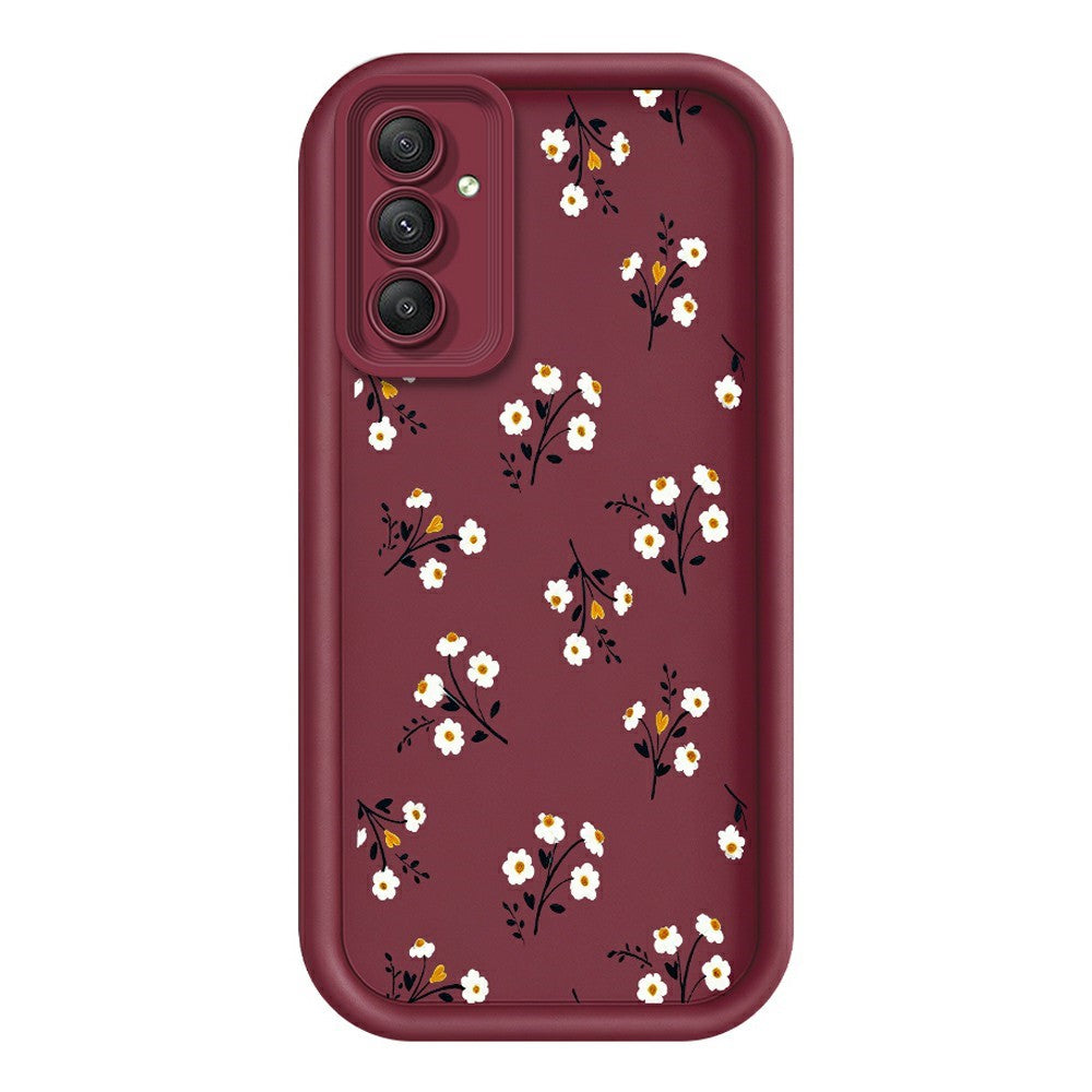 TPU-skal för Samsung Galaxy A18 5G / A18 4G / A17 5G / A17 4G blommönster gummibelagt bakstycke