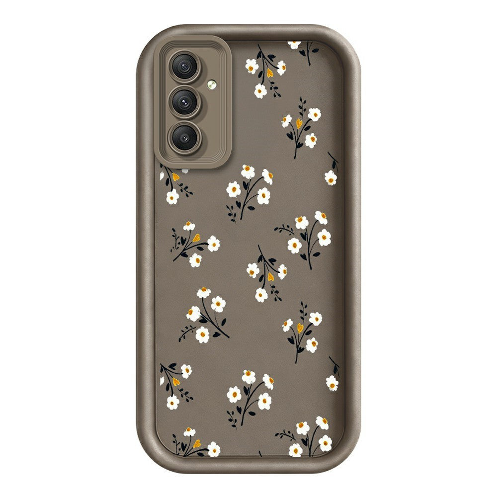 TPU-skal för Samsung Galaxy A18 5G / A18 4G / A17 5G / A17 4G blommönster gummibelagt bakstycke