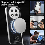 DREAM IS POSSIBLE FASHION STUDIO Bow Magnetic Case YSK-01 Phone Case for Honor X60 Pro 5G  /  X9c 5G  /  Magic7 Lite 5G Woven Texture N52 Magnet Dual-Layer Shockproof Raised Lips Cover