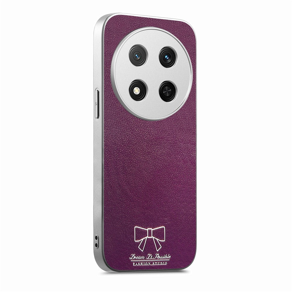 DREAM IS POSSIBLE FASHION STUDIO Bow Magnetic Case YSK-01 Phone Case for Honor X60 Pro 5G  /  X9c 5G  /  Magic7 Lite 5G Woven Texture N52 Magnet Dual-Layer Shockproof Raised Lips Cover