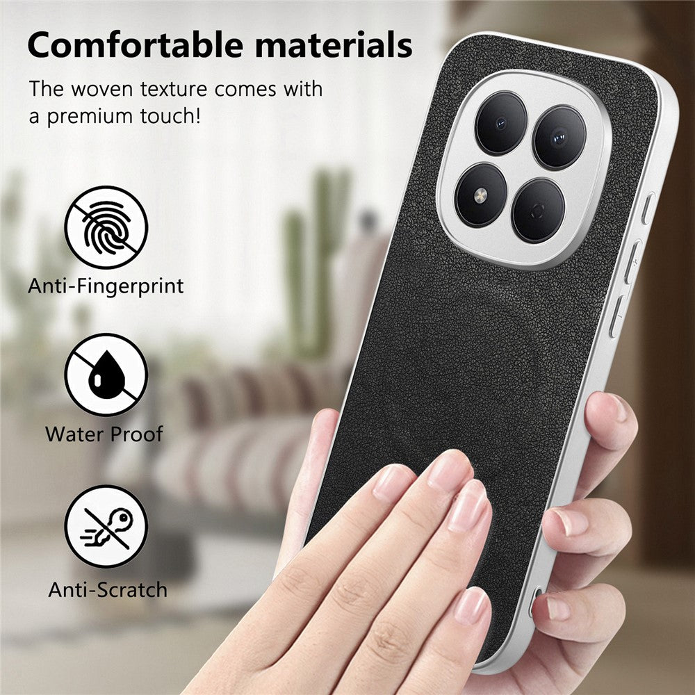 For Xiaomi Redmi Note 15 5G (Global) / Poco M8 5G Magnetic Case Bow Pattern PU Leather + TPU + PC Shockproof Phone Cover