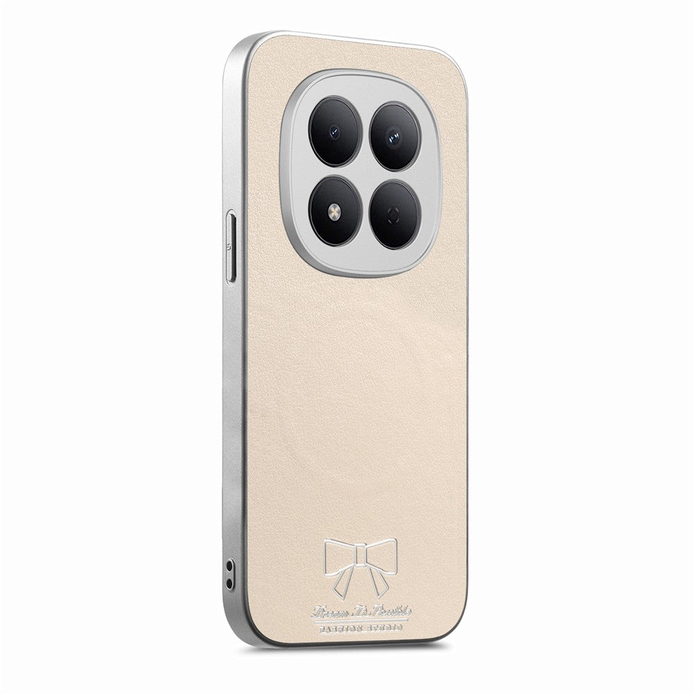 For Xiaomi Redmi Note 15 Pro 5G (Global) Magnetic Case Bow Pattern PU Leather + TPU + PC Shockproof Phone Cover