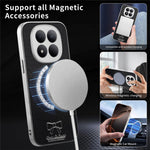 For Xiaomi Redmi Note 15 Pro+ 5G (Global) / Poco M8 Pro 5G Magnetic Case Bow Pattern PU Leather + TPU + PC Shockproof Phone Cover