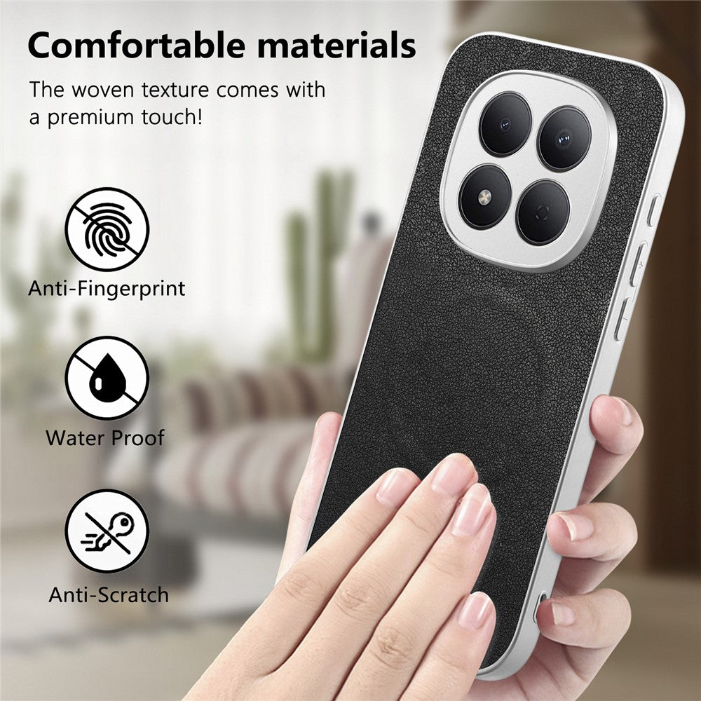 For Xiaomi Redmi Note 15 Pro+ 5G (Global) / Poco M8 Pro 5G Magnetic Case Bow Pattern PU Leather + TPU + PC Shockproof Phone Cover