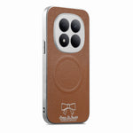 For Xiaomi Redmi Note 15 Pro+ 5G (Global) / Poco M8 Pro 5G Magnetic Case Bow Pattern PU Leather + TPU + PC Shockproof Phone Cover