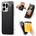 For Oppo Find X9 5G Case PU Leather Coated PC + TPU Protective Phone Cover with Quilted Wrist Strap