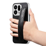 For Oppo Find X9 5G Case PU Leather Coated PC + TPU Protective Phone Cover with Quilted Wrist Strap