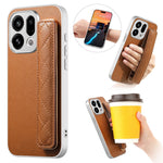 For Oppo Find X9 5G Case PU Leather Coated PC + TPU Protective Phone Cover with Quilted Wrist Strap