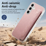 Samsung Galaxy A36 5G-skal i PU-läder med PC + TPU-skydd och vadderat handledsrem