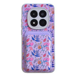 For Xiaomi Redmi Note 15 Pro 5G (Global) Magnetic Case with Detachable Card Holder Floral Pattern Anti-Drop Phone Cover