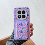 For Xiaomi Redmi Note 15 Pro 5G (Global) Magnetic Case with Detachable Card Holder Floral Pattern Anti-Drop Phone Cover