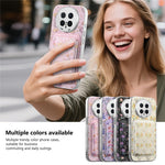 For Honor Magic8 Pro 5G Magnetic Case with Detachable Card Holder Floral Pattern Anti-Drop Phone Cover